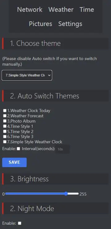 GeekMagic Ultra Smart WiFi Weather Forecast Station Bed Clock for Desktop Decoration, photo Album with Gif Animation