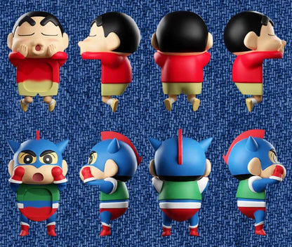 6pcs Anime Figure Xiaoxin Screen Lying Style Blind Box Kawaii Car Ornament Cartoon Figure Display Decor Craft Toys Festival Gift