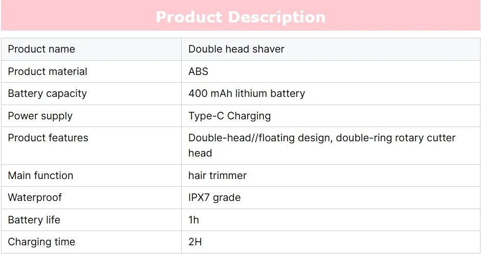 2025 Waterproof Rechargeable Electric Shaver Mini Women Bikini Trimmer Body Hair Remover Mini Double Headed Electric Epilator