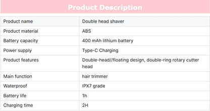 2025 Waterproof Rechargeable Electric Shaver Mini Women Bikini Trimmer Body Hair Remover Mini Double Headed Electric Epilator