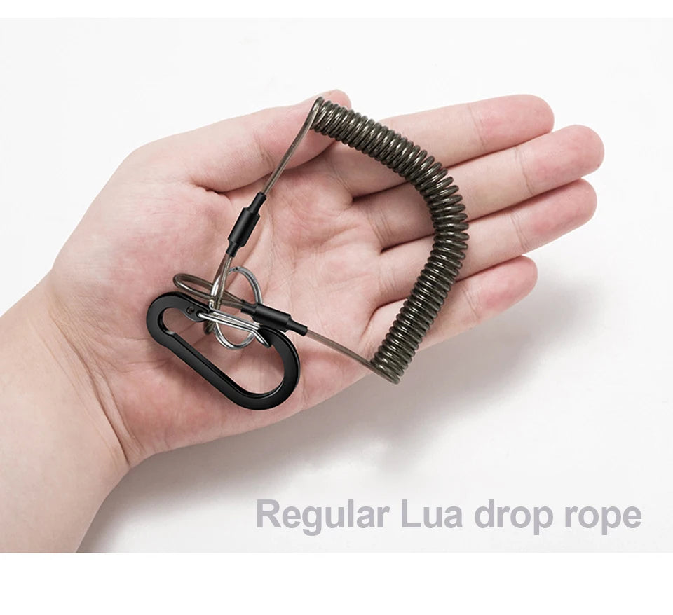 Durable Anti-Lost Lanyard 1/1.2/1.5/2.0m Telescopic Elastic Retention Rope Safety Spring Lanyard Rope Key Ring Chain Accessories