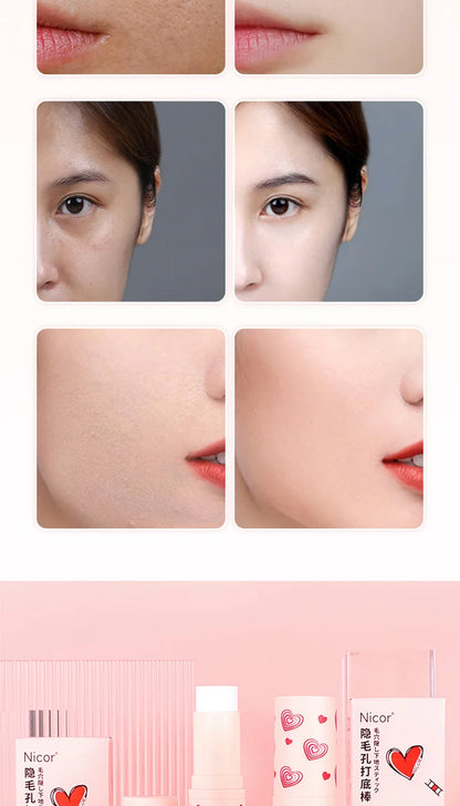 Pre-makeup isolation base stick, less prone to powder sticking, natural makeup effect, matte coverage, and long-lasting makeup