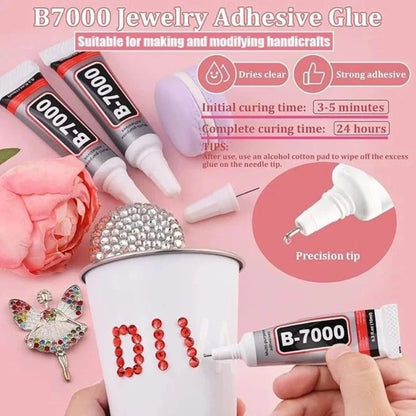 B7000 Glue Multi Purpose Adhesive Strong Clear Glue For Phone Screen Repair Jewelry Making DIY Crafts Metal Glass Plastic Wood