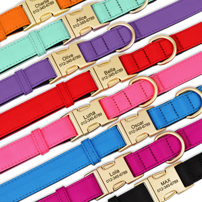 8 Colors Nylon Dog Collar Personalized Dog Collars Colorful Custom Pet ID Collars Necklace Breathable for Small Medium Dogs Pug