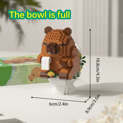 "Capybara Building Blocks Set - Cute Water Guinea Pig DIY Model | Fun STEM Toy for Kids & Adults"