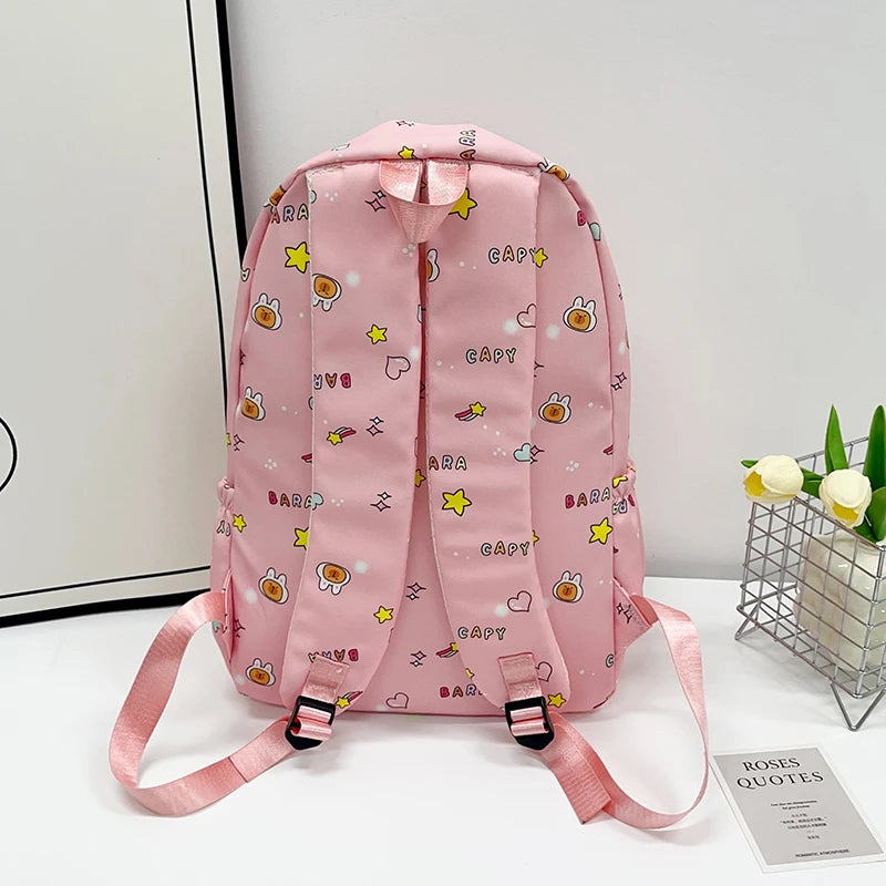 A Lovely Capybara Print Large Capacity Men's And Women's Leisure Backpack, Children's Holiday Birthday Season Gift