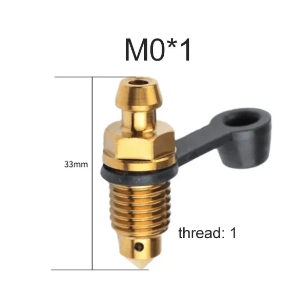 Motorcycle Brake Pump Calipers Exhaust Bleed Screw with Rubber Dust Cap for Moped Scooter M8 M10 1.25 1.0 Picth