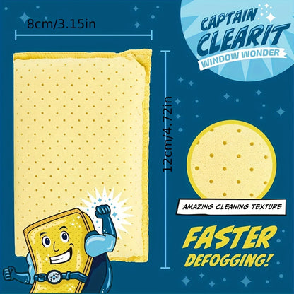 Large size super absorbent anti fog sponge, suitable for cars, mirrors, glass, etc. - easy to clean, universal cleaning tool