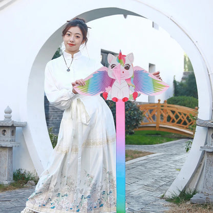 Yongjian Pink Unicorn Kite  small kite suitable for children or beginners, easy to fly With 50m kite string