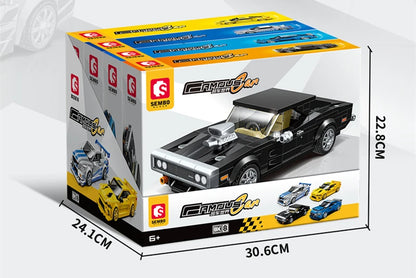 SEMBO BLOCK City Famous Technical Sports Car Supercar Model Assembly Building Block Classic Vehicle Series Bricks Boy Toys Gifts