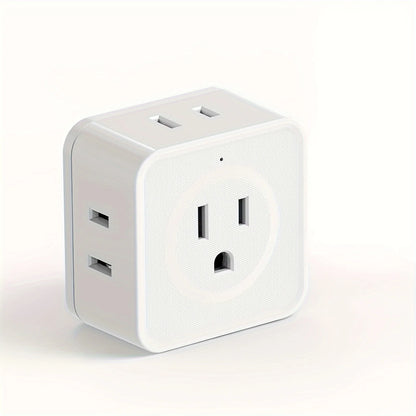 5 Way Multi Plug Outlet Extender, Wall Outlet Expander, Small Electrical Outlet Splitter for Travel, Home, Office, Dorm