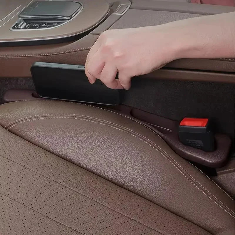 2Pcs Car Seat Gap Filler Seat Crevice Storage Box Bag Between Seats Console Organizer Decoration Interior Auto Accessories