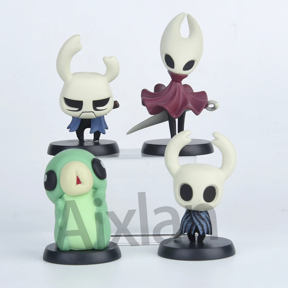 Aixlan 4PCS Set Hollow Knight Figure Hornet 6-9cm Cute Edition Hollow Knight PVC Action Figure Amine Collectible Figurine