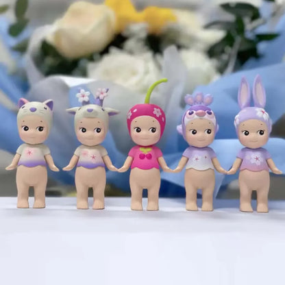 Sonny Angel' Purple Cherry Blossom Series Nigbt Minifigure Version Blind Box Decoration Cute Mystery Surprise Giff