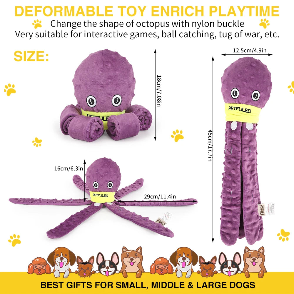 Valentine'S Day Dog Enrichment Toys，Octopus Dog Toys，Dog Snuffle Toy，Helps pets eat slowly, Dog Puzzle Game Interactive Toy