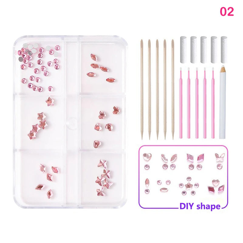 1 Set Professional Tooth Gem Kit Diy Love Horse Eye Crystals Jewelry Kit Teeth Gems Kit Tooth Gems For Teeth Jewelry Starter