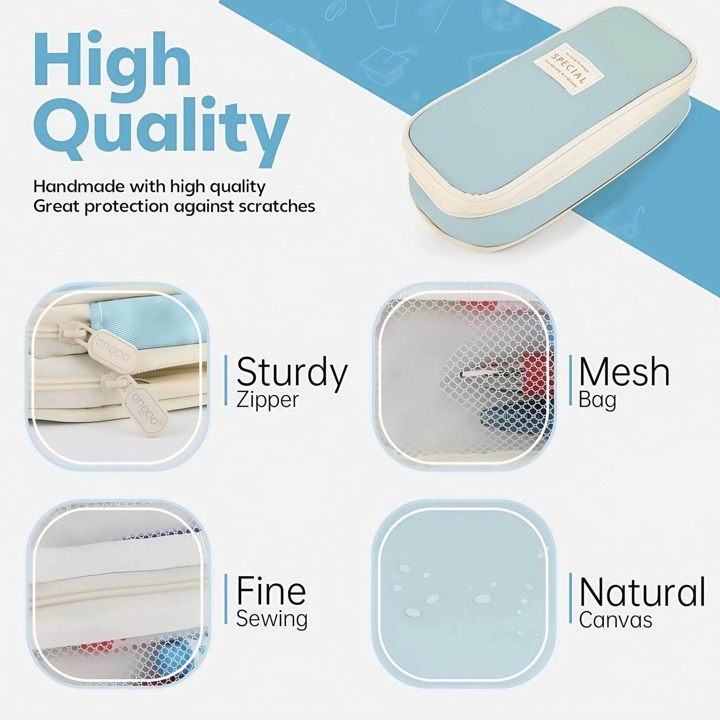 Large Capacity Pencil Case Stationery School Supplies Pencil Cases Pouch Office Desk Storage Bag Students Kids Pen Case Bags Box