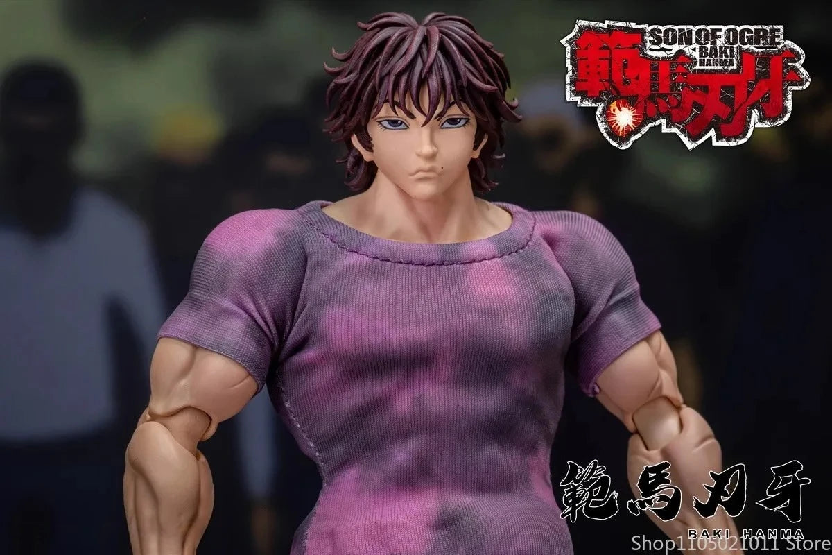 1/12 Scale Anime Baki Hanma Oni Action Figure Real Man Assembly Model Figurine Office Desktop Decoration Ornaments Boy'S Gifts