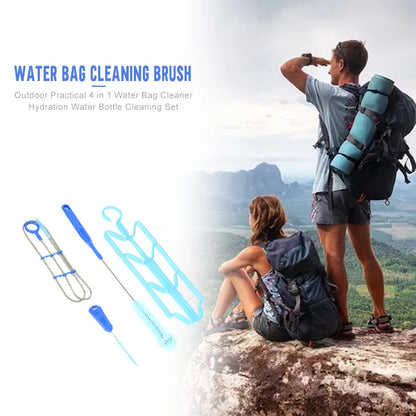 4Pcs Hydration Water Bladder Cleaning Kit Multifunction Water Bag Cleaning Tool Outdoor Camping Tools for Water Bladders