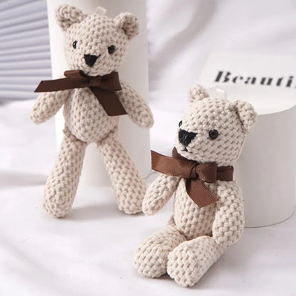 16cm Soft Stuffed Pineapple Bear Plush Toys Mini Teddy Bear Dolls Toy Small Gift for Party Wedding Keychain Bag Pendant Toy Gift