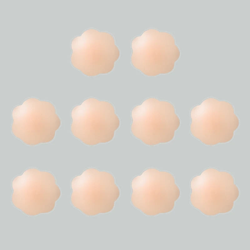 2/6/10 Reusable Silicone Nipple Patches, Seamless Self-adhesive Anti Protrusion Nipple Patches, Women's Underwear Accessories