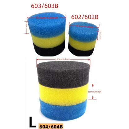 3Pcs Replacement Filter Sponges for SUNSUN HW-602 603B 604 External Aquarium Fish Tank Filter Bucket Pre-Filter Sponge 603 602B