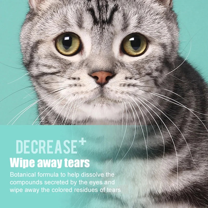 New Pet Eye Wipes Cats And Dogs Tearmark Wet Wipes Cats And Dogs Universal No Irritation Cleaning Products 130 Canned Wipes