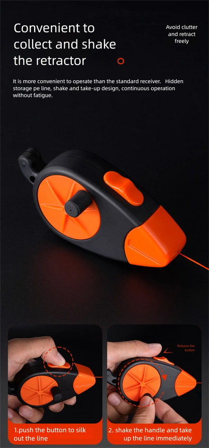 Stainless Steel Lure Retriever  With 30m PE Line,Pull Force 132LB, Bait Gripper Stuck Fish Lures Seeker Bait Saver Fishing Tools