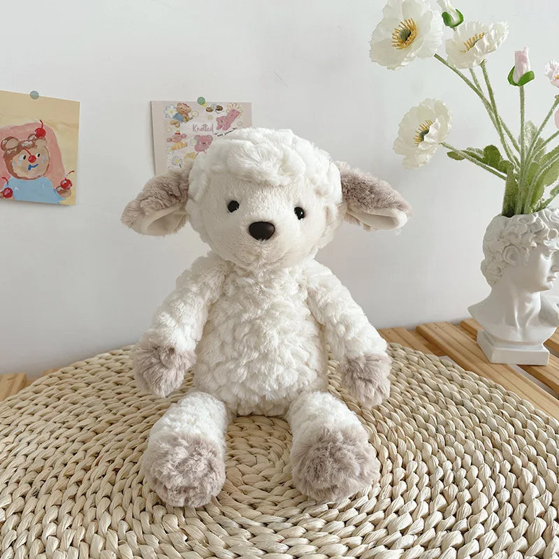 Soft Fluffy Sheep Toys Animal Stuffed & Plush Dolls 35cm Cuddly Lamb for Kids Children Gifts Appease Toys Sleeping Pillow