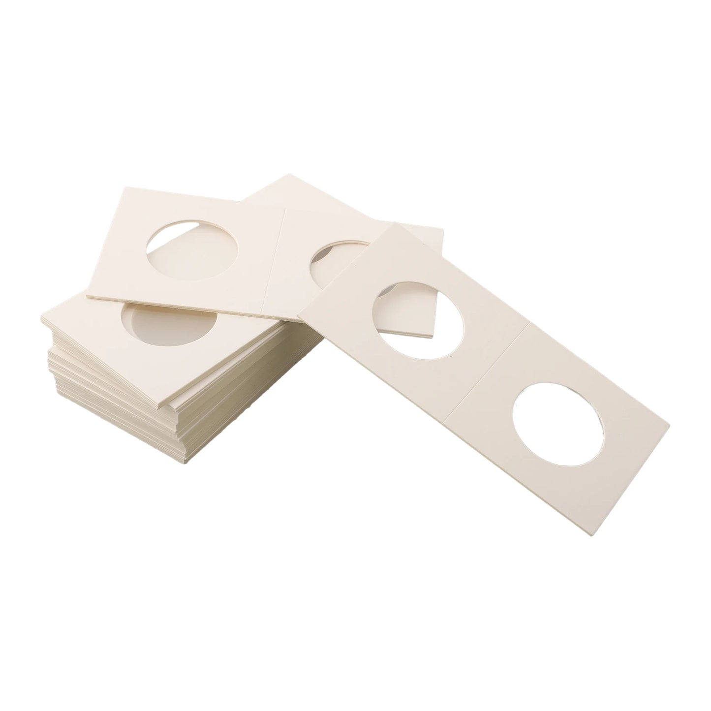 1 Set Coin Storage Stamp Holder Square Cardboard Case Coin Album Collection Coin Holders Flip Clip Coin Capsules Cover Storage