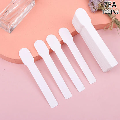 100pcs/lot Round Head Testing Aromatherapy Fragrance Perfume Essential Oils Test Tester Paper Strips Flower Shape