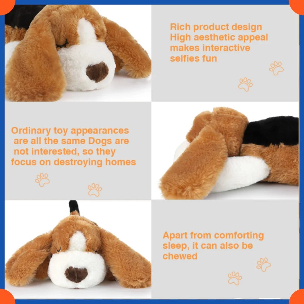 Plush Puppy Heartbeat Toys, Birthday Gifts, Rich Dog Puzzle Toys, Behavior Training, 16 Christmas