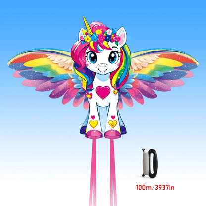 1.4-Meter Foal Kite with Colorful Wings, Cute and Beautiful Foal Kite with Irregular Shape, Easy to Fly, Suitable for Beginners