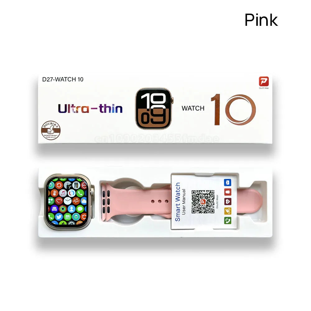 New Watch10 Series GPS Smart Watch Men Always On Display Heart Rate Body Temperature BT Call Women Waterproof Series Smartwatchs