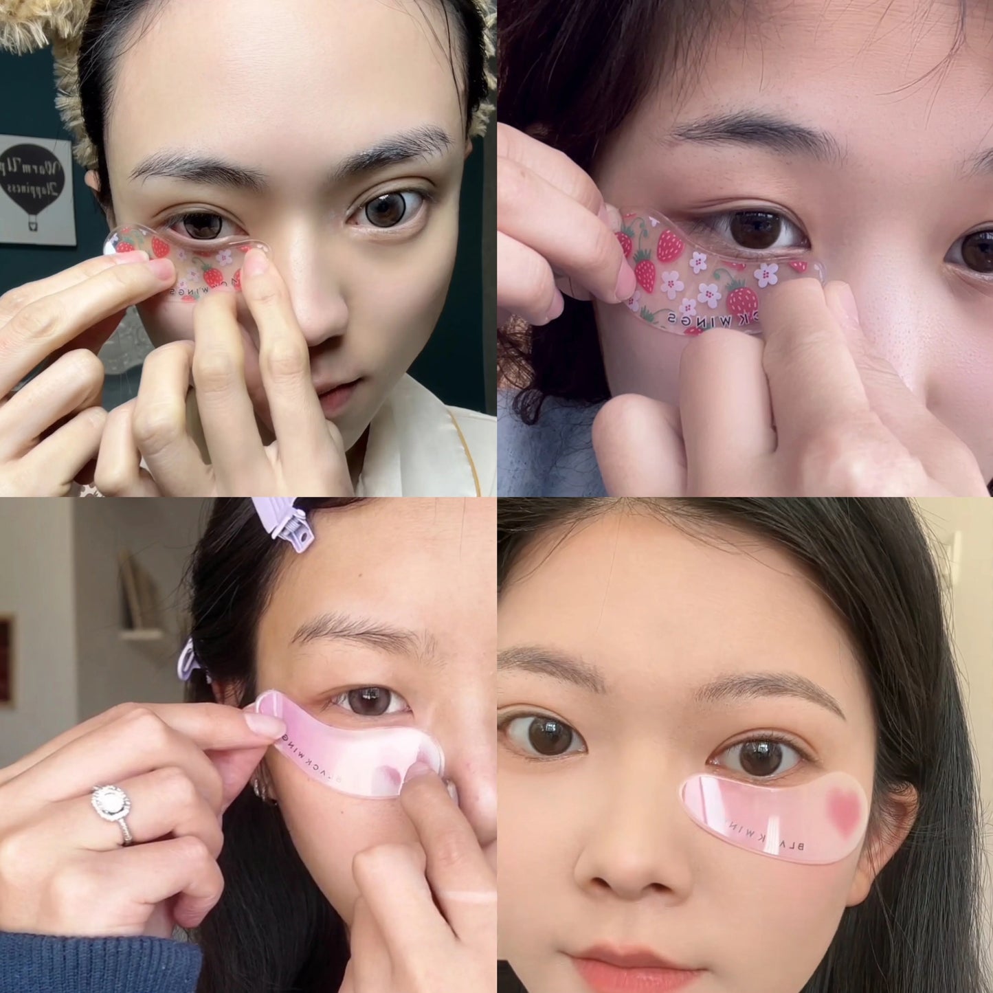 Blackwings 6 pairs of silicone eye patches are suitable for dark circles and puffy, reusable female cooling gel eye mask.