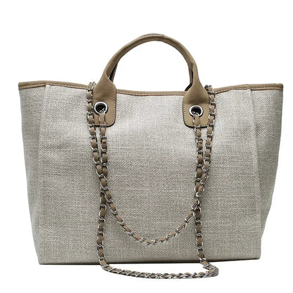 Fashion Make Up Designer Big Women's 2025 New Korean Fashion Casual Large Capacity Shoulder Crossbody Chain Tote Bag