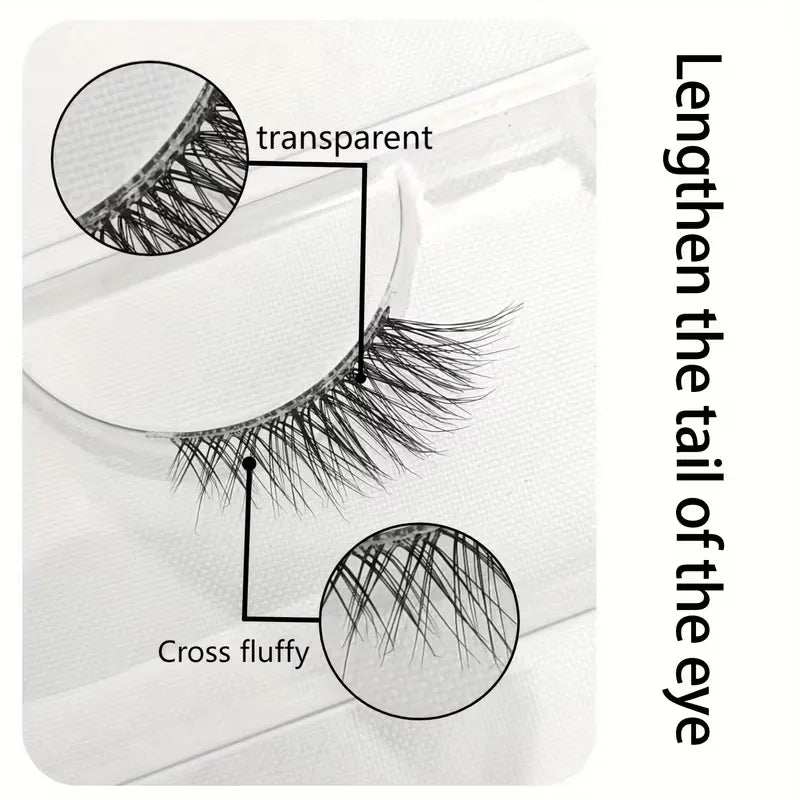 5 pairs Natural Look Curly Half Lashes-Add Volume and Definition to Your Eyes for Dating, Parties, and Stage Makeup-Half Lashes