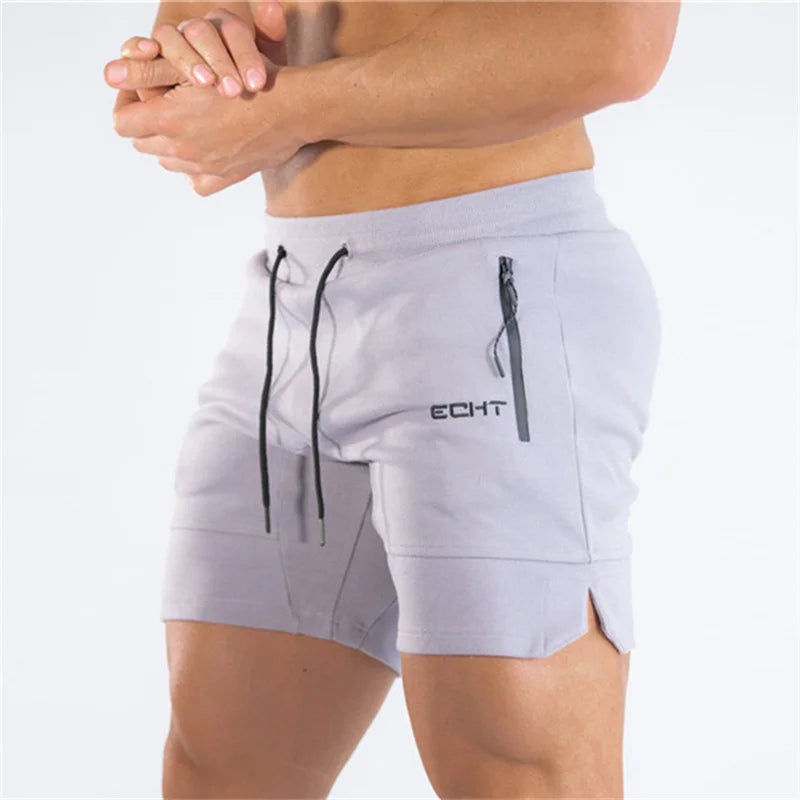 Men's Zip pocket sweatpants Fitness Gyms Shorts Men Summer Running Short Pants Male Jogger mesh Workout Beach sports short pants