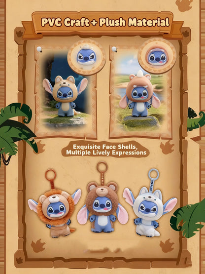 NEW Disney Stitch Wild Animal Series Blind Box Plush Dolls Pendant Cute Doll Ornament Mystery Box Surprise Toys Gifts