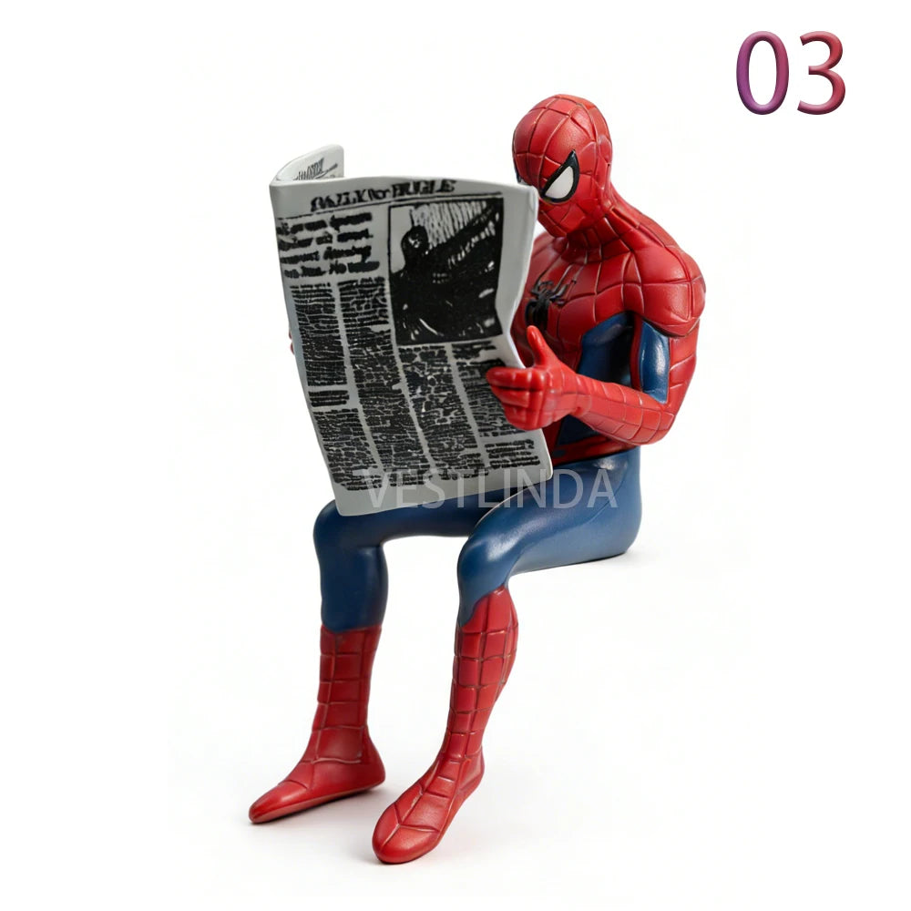 1/4PCS Superhero Spiderman Marvel Model 7-9 cm Action Doll Mini Avengers Toy Collection Ornaments Around Game Christmas Surprise