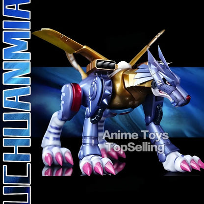 9cm Anime Digimon Adventure Figure Metal Garurumon Action Figures Pvc Collection Model Toys for Children Gifts