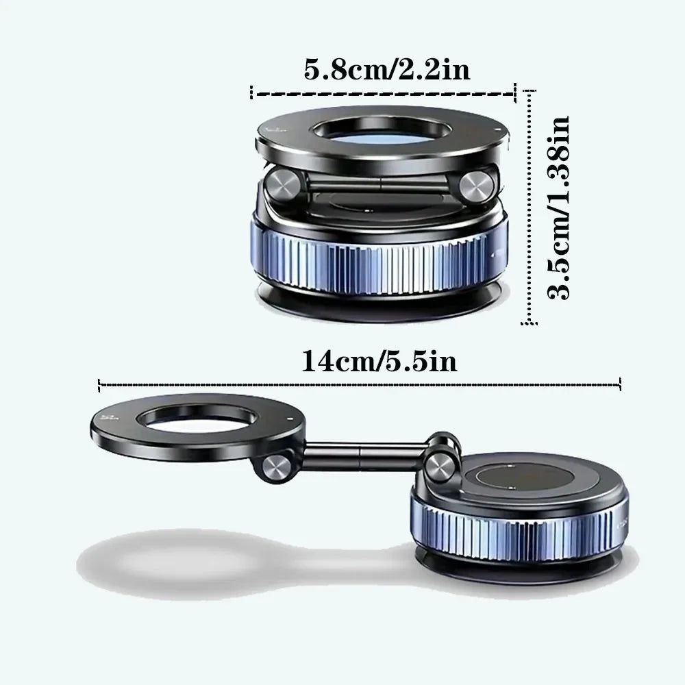 2026 Upgraded 360° Vacuum Magnetic Car Phone Holder for Magsafe 96LBS Strongest Suction 2800gf Car Mount Universal Dashboard Win