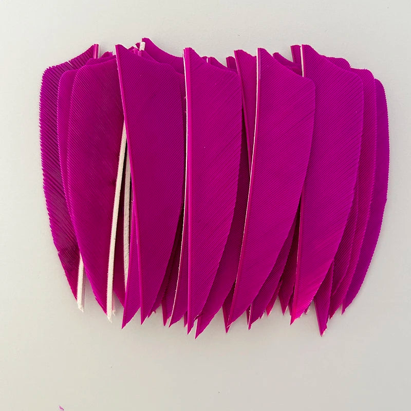 50Pcs 3 Inch Turkey Arrow Feathers Right  Wings Shield Cut Archery Feather Fletching for Bow and Arrow Accessories