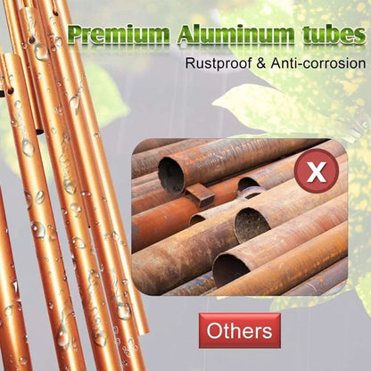 12 Tubes Wind Chimes Aluminum Tube + Pine  Metal Pipe Wind Chimes Bells Decor Outdoor Yard Decoration Large Wind Chimes Bells