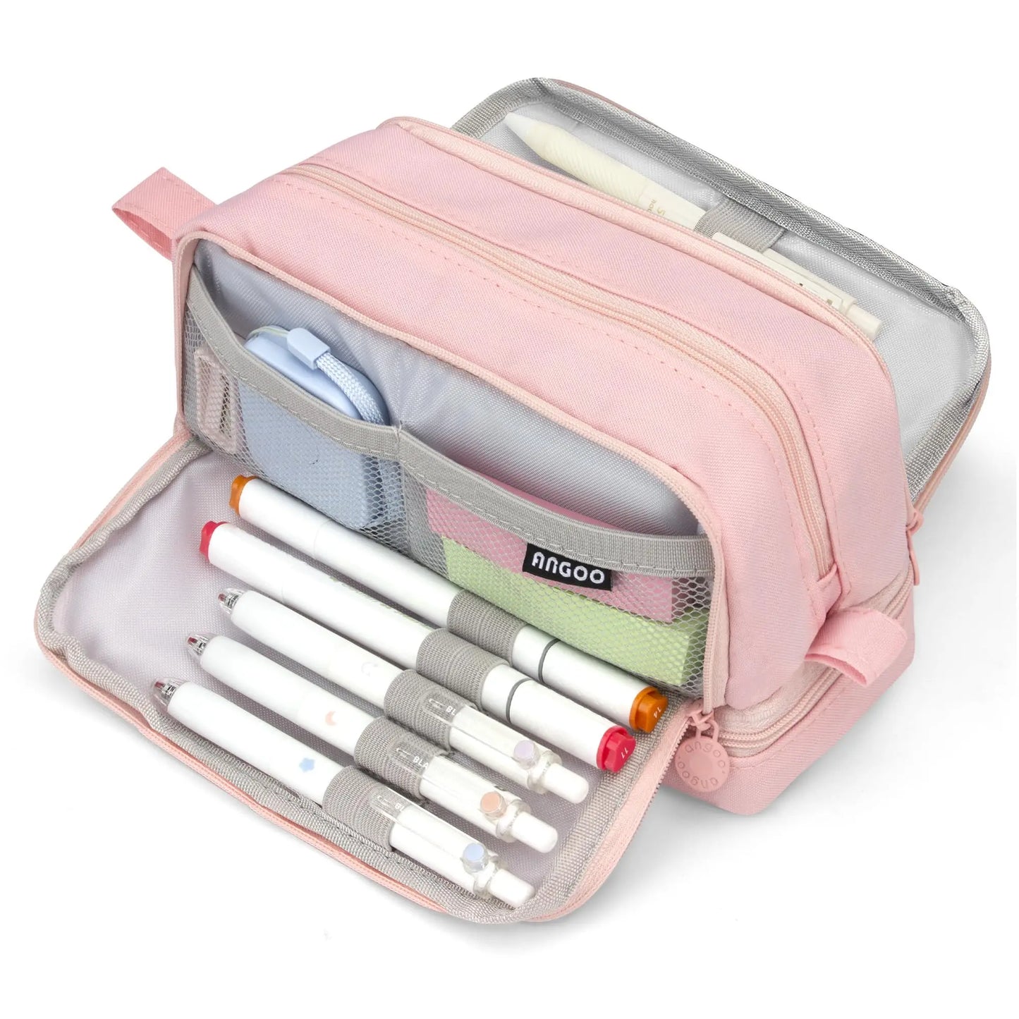 Large-Capacity Portable Pencil Case Minimalist Multi-Compartment Pencil Case Stationery Organizer Desktop Storage Pouch