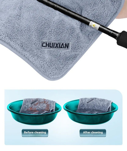 Ultra soft and fast drying fishing towel, ultra-fine fiber towel, cleaning towel for outdoor fishing, scrubbing fishing rod