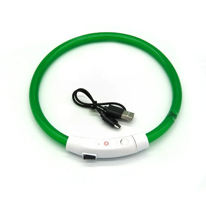 New Dog Luminous Collar Bright Dog Collar Glowing Led Light Dog Collar Light Night Safety GXQ02