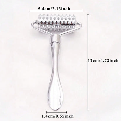 Stainless Steel Facial Massage Roller Deep Tissue Massage Tool for Face, Acupressure Massager Body for Hand, Foot, Neck SPA Care