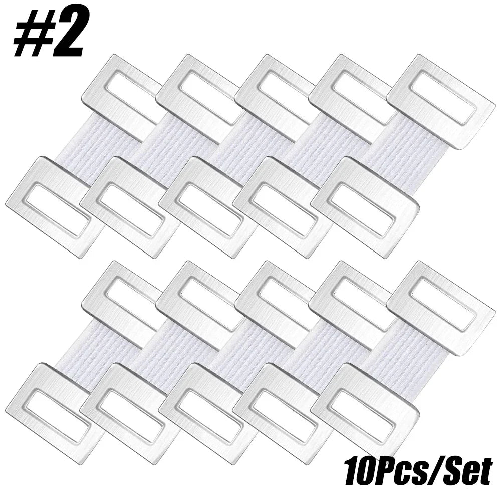 10/20/30Pcs Replacement Elastic Bandage Wrap Stretch Metal Clips Fixation Clamps Hooks First Aid Kit for Sport White/Coffee