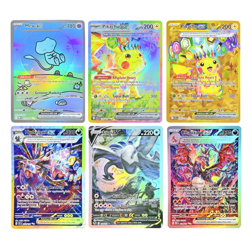 Holographic Game Trading Collection PTCG Proxy Cards Charizard Pikachu Mew EX Singl PKM Foil Cards PROXY Card
